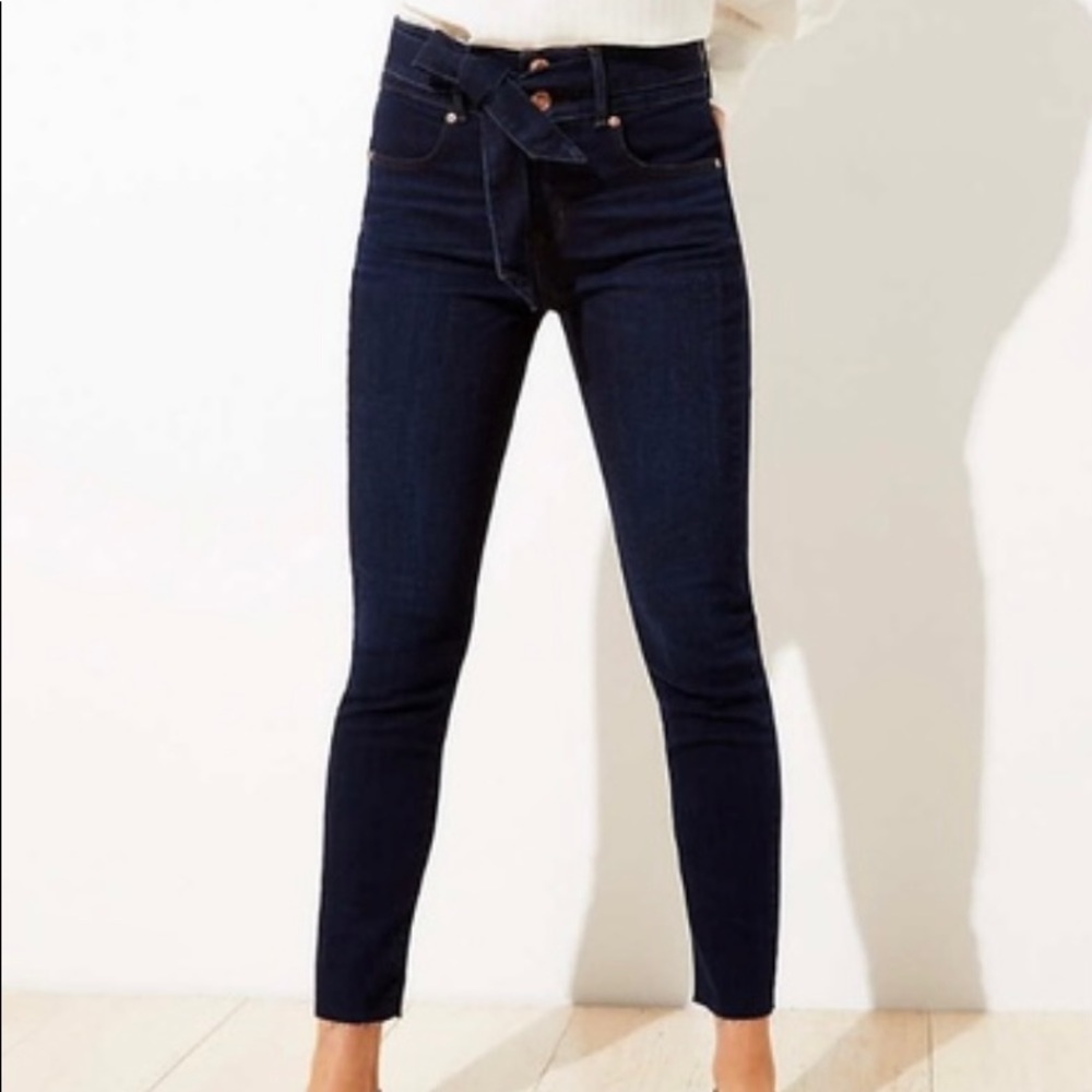 Loft Belted Crop Jeans